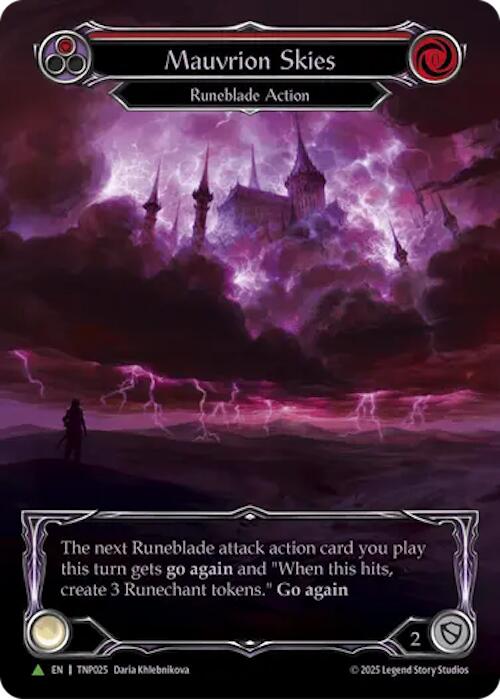 Mauvrion Skies (Red) (Marvel) [TNP025] (Promo)  Rainbow Foil | Boutique FDB TCG