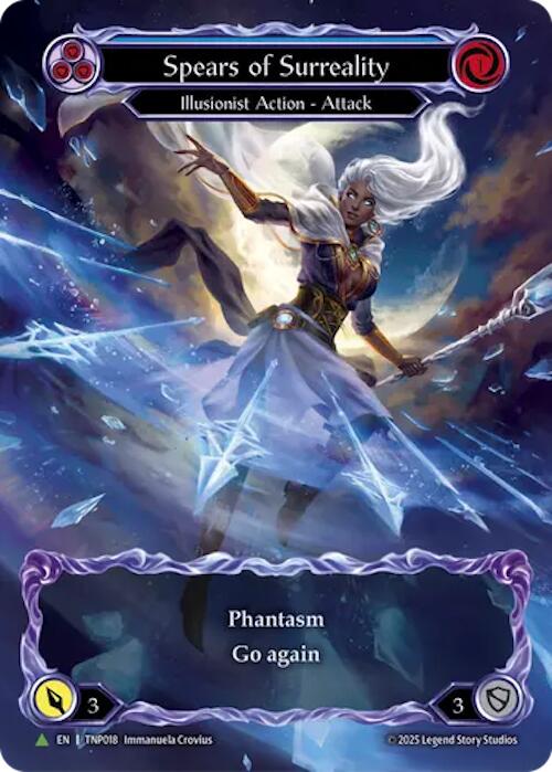 Spears of Surreality (Blue) (Marvel) [TNP018] (Promo)  Rainbow Foil | Boutique FDB TCG