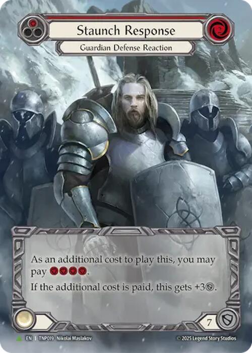Staunch Response (Red) (Marvel) [TNP019] (Promo)  Rainbow Foil | Boutique FDB TCG