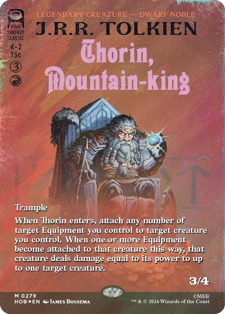 Thorin, Mountain-king (Borderless) (Surge Foil) (279) [The Hobbit] | Boutique FDB TCG