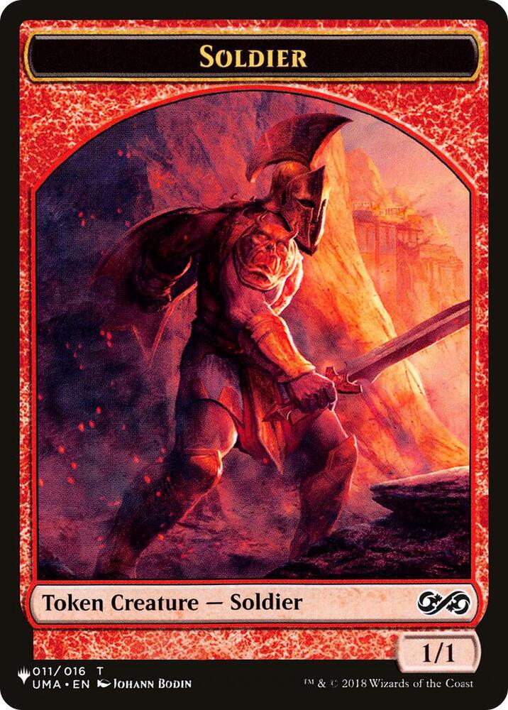 Soldier (UMA) // Dwarf (ELD) Double-sided Token (11 // 7) [The List] | Boutique FDB TCG
