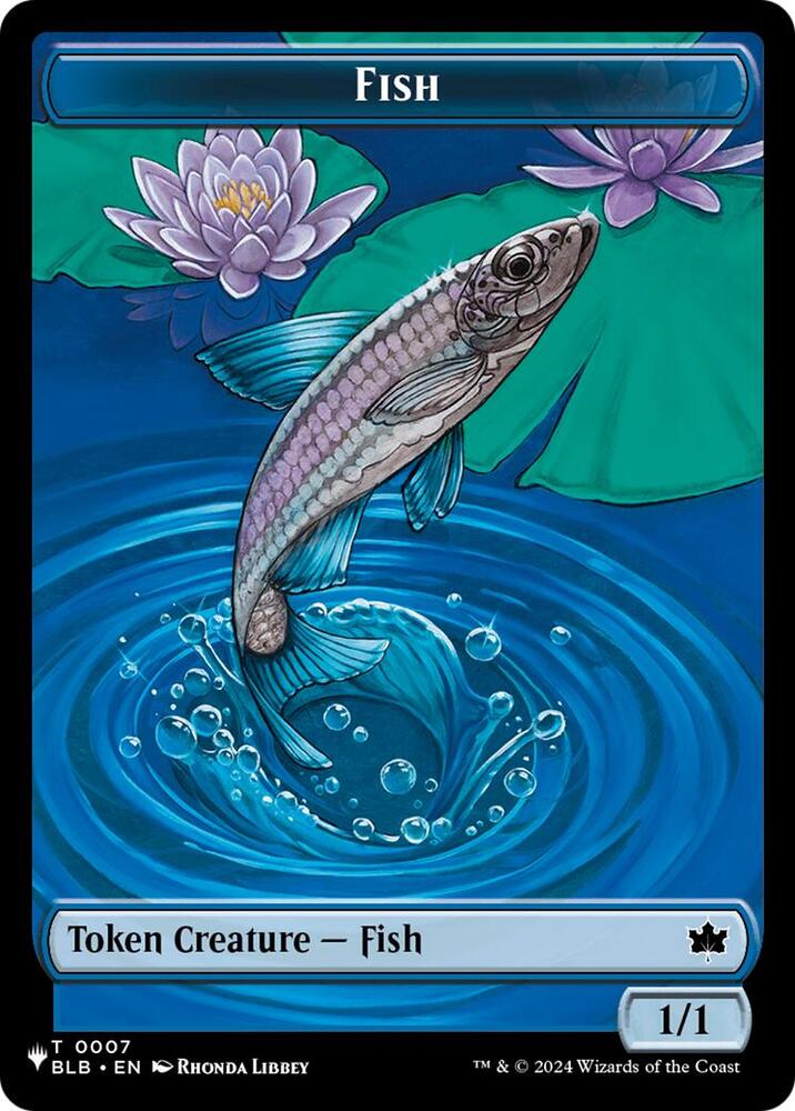 Fish (BLB) // Treasure (MH3) Double-sided Token (7) [The List] | Boutique FDB TCG