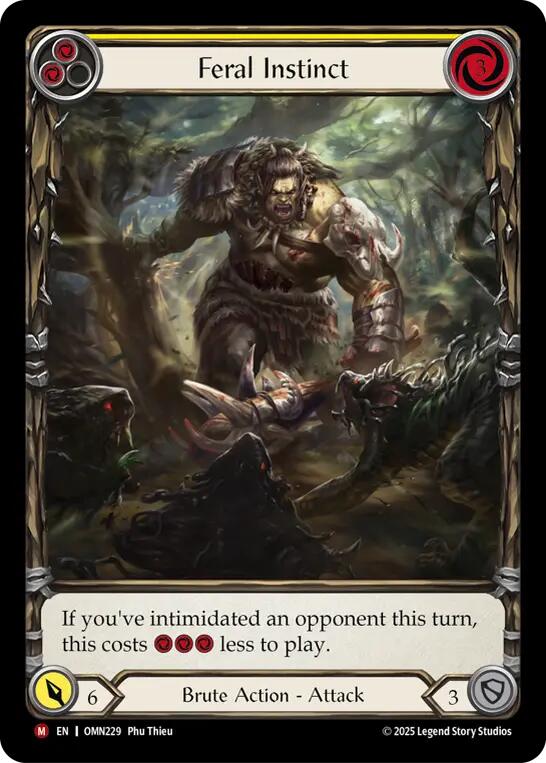 Feral Instinct (Extended Art) [OMN229] (Omens of the Third Age)  Cold Foil | Boutique FDB TCG