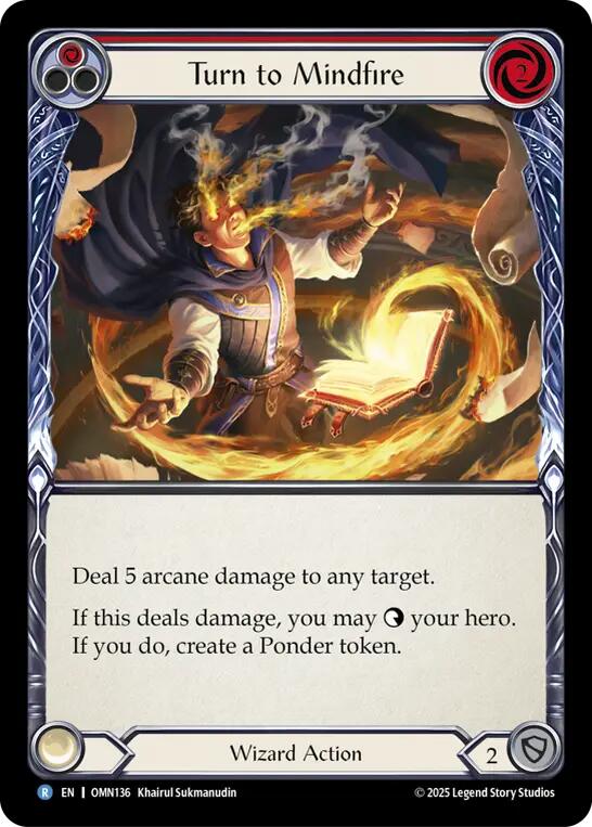 Turn to Mindfire [OMN136] (Omens of the Third Age)  Rainbow Foil | Boutique FDB TCG