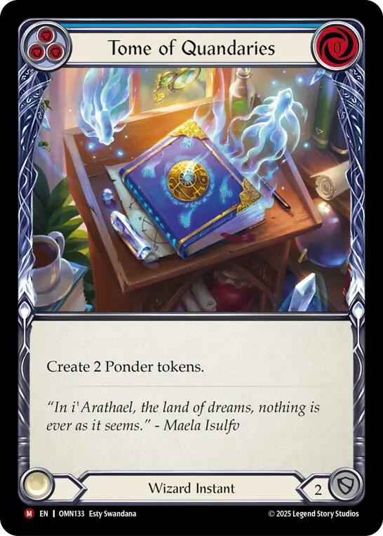 Tome of Quandaries (Blue) [OMN133] (Omens of the Third Age) | Boutique FDB TCG