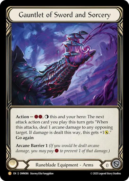 Gauntlet of Sword and Sorcery [OMN086] (Omens of the Third Age)  Cold Foil | Boutique FDB TCG