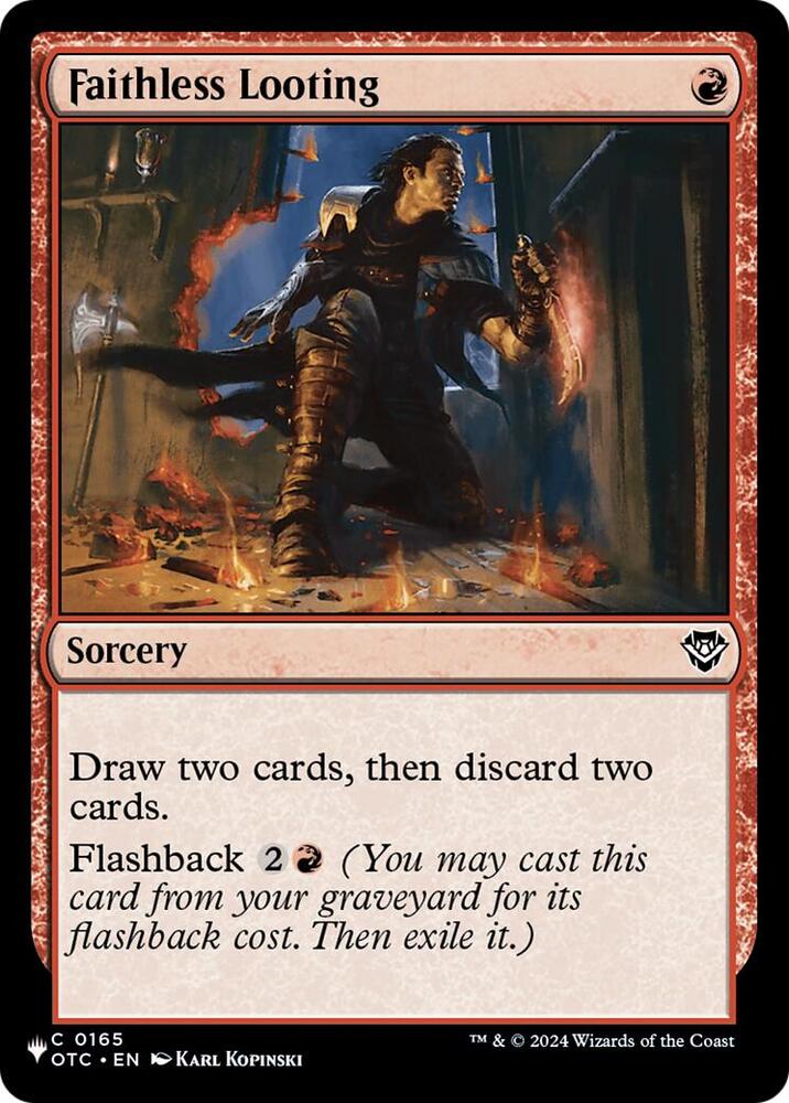 Faithless Looting (OTC) (165) [The List] | Boutique FDB TCG