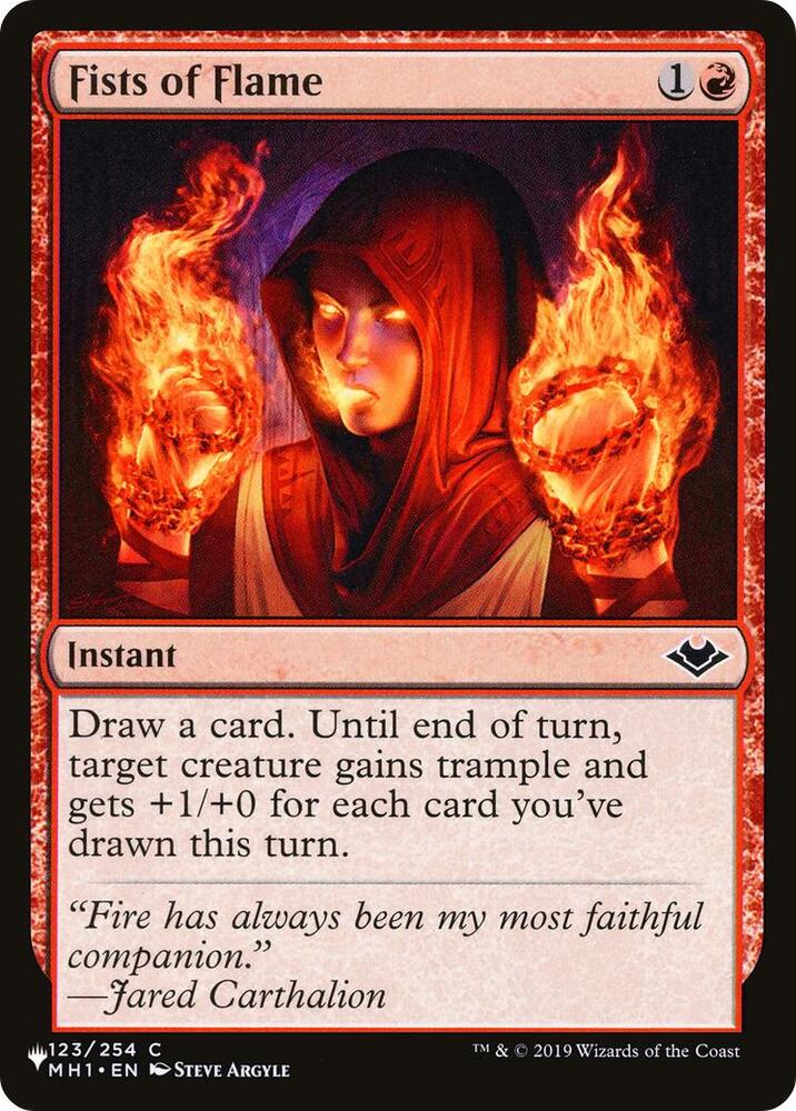 Fists of Flame (MH1) (123) [The List] | Boutique FDB TCG