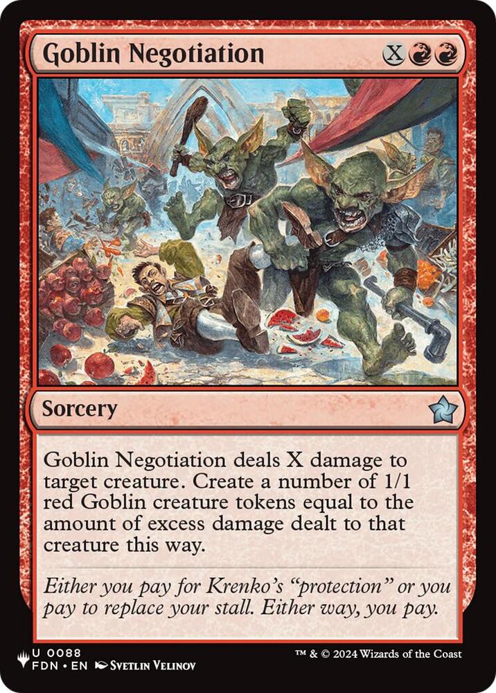 Goblin Negotiation (88) [The List] | Boutique FDB TCG