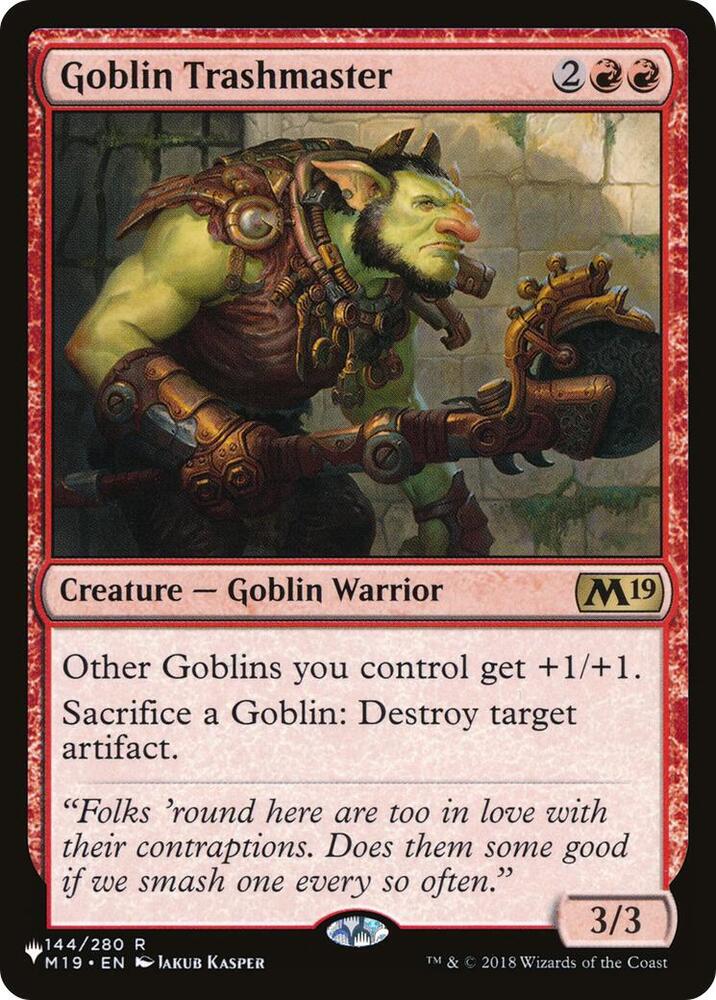 Goblin Trashmaster (144) [The List] | Boutique FDB TCG