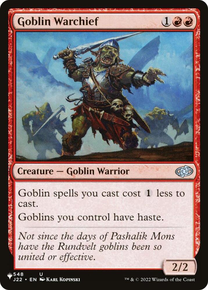 Goblin Warchief (J22) (548) [The List] | Boutique FDB TCG