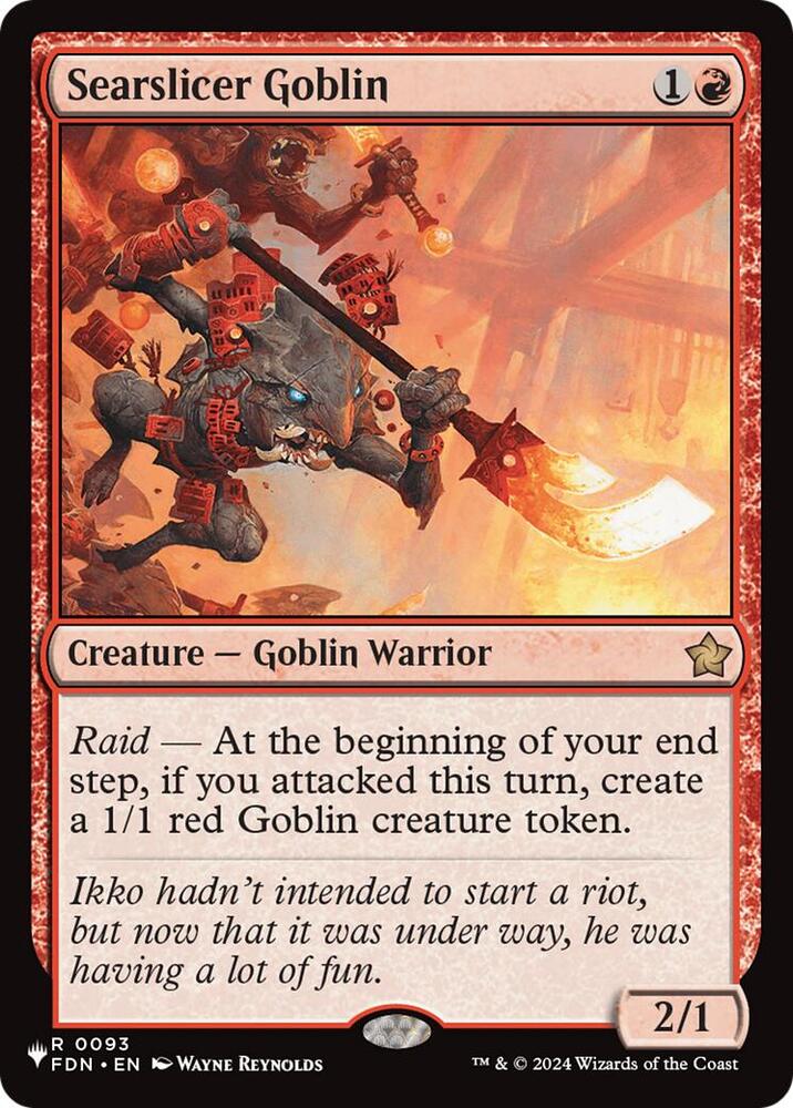 Searslicer Goblin (93) [The List] | Boutique FDB TCG