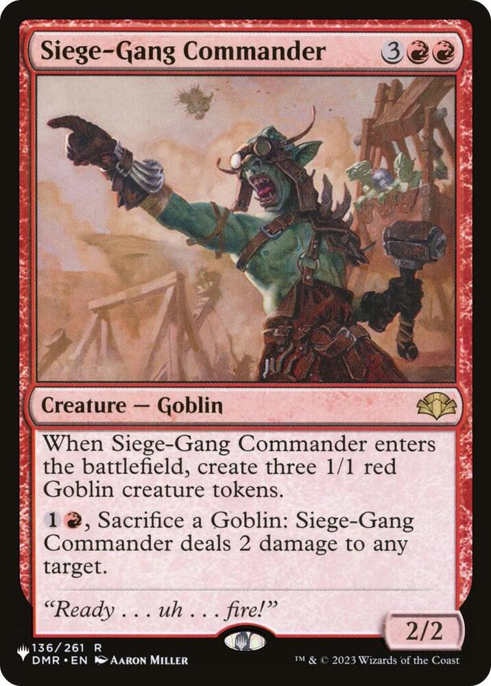 Siege-Gang Commander (136) [The List] | Boutique FDB TCG