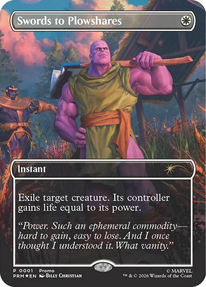 Swords to Plowshares (Borderless) (Magazine Insert) (1) [Media Promos] | Boutique FDB TCG