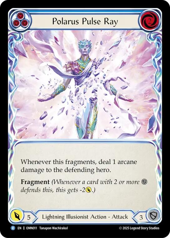 Polarus Pulse Ray (Blue) [OMN011] (Omens of the Third Age)  Rainbow Foil | Boutique FDB TCG
