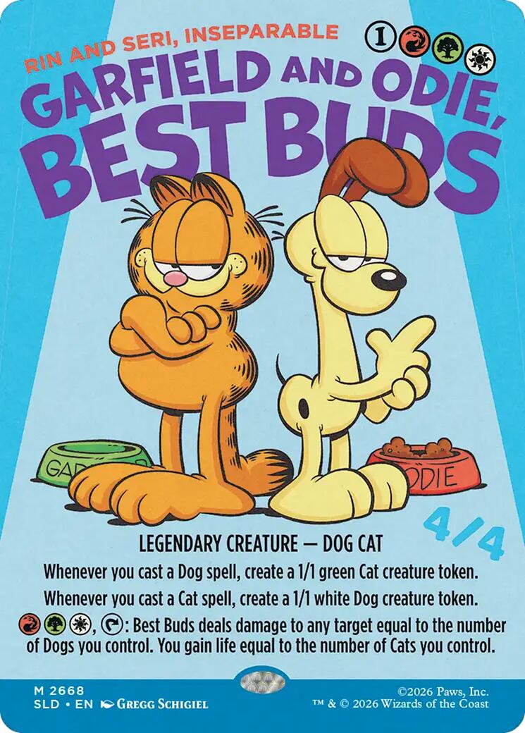 Garfield and Odie, Best Buds - Rin and Seri, Inseparable [Secret Lair Drop Series] | Boutique FDB TCG