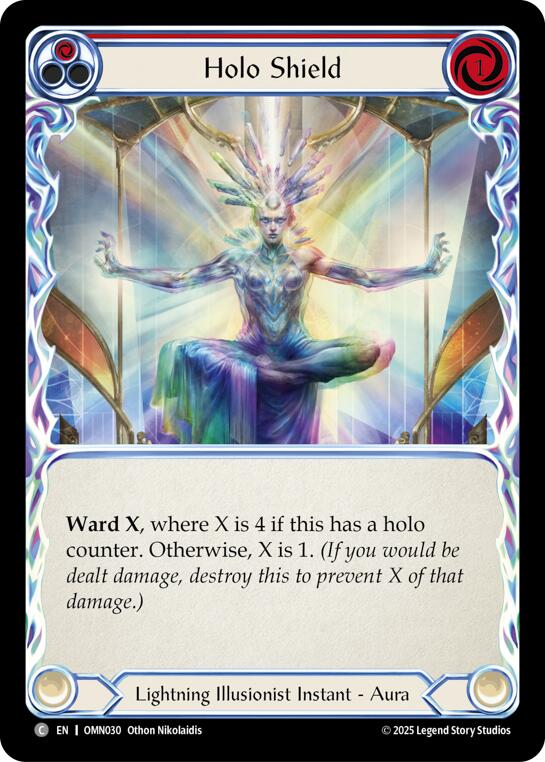 Holo Shield (Red) [OMN030] (Omens of the Third Age)  Rainbow Foil | Boutique FDB TCG