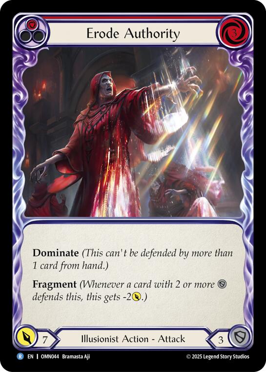 Erode Authority (Red) [OMN044] (Omens of the Third Age) | Boutique FDB TCG