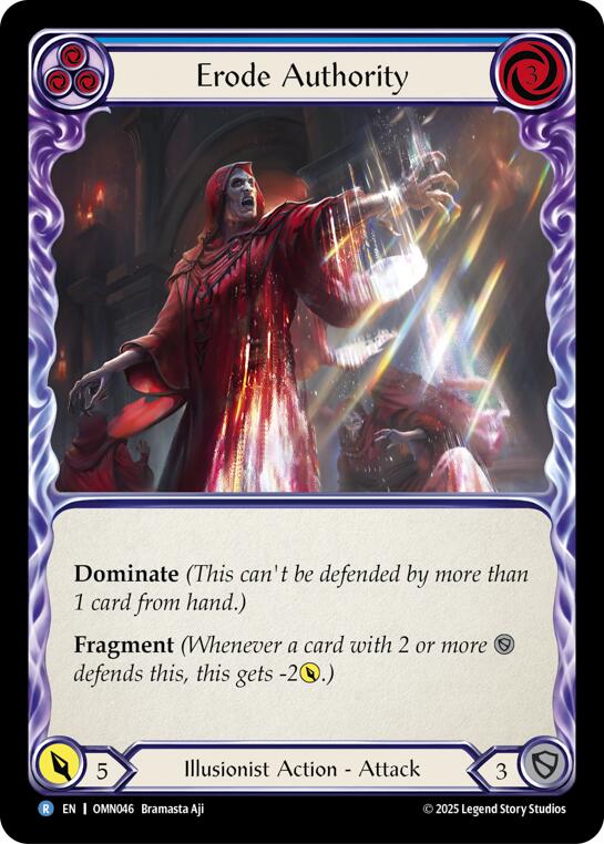 Erode Authority (Blue) [OMN046] (Omens of the Third Age)  Rainbow Foil | Boutique FDB TCG