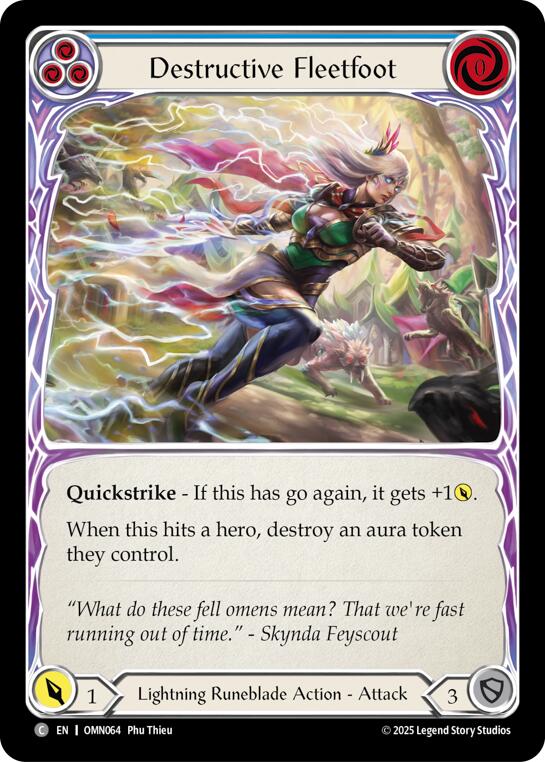 Destructive Fleetfoot (Blue) [OMN064] (Omens of the Third Age) | Boutique FDB TCG