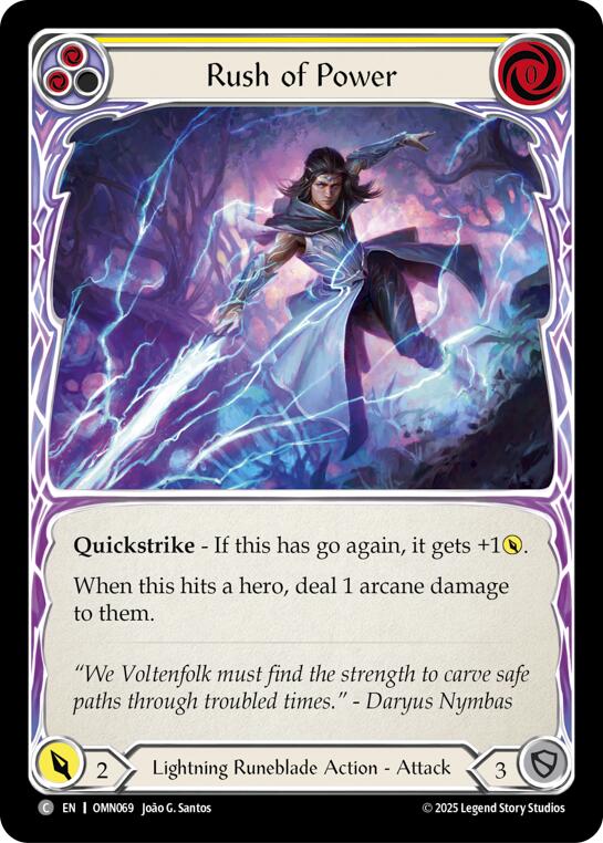 Rush Of Power (Yellow) [OMN069] (Omens of the Third Age) | Boutique FDB TCG