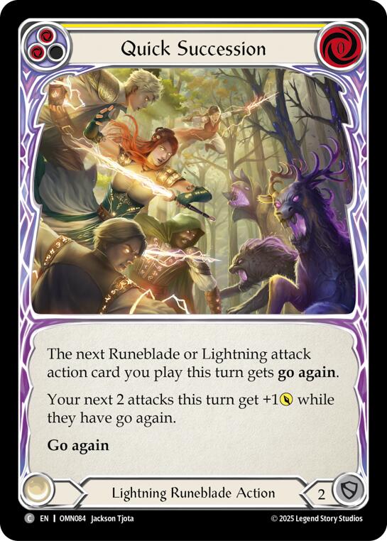 Quick Succession (Yellow) [OMN084] (Omens of the Third Age)  Rainbow Foil | Boutique FDB TCG