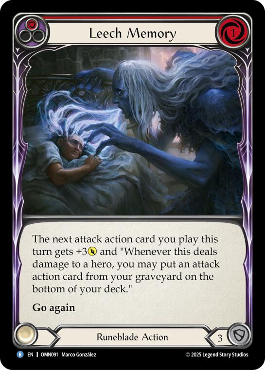 Leech Memory (Red) [OMN091] (Omens of the Third Age)  Rainbow Foil | Boutique FDB TCG
