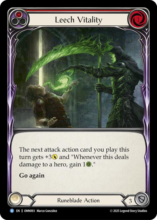 Leech Vitality (Red) [OMN093] (Omens of the Third Age)  Rainbow Foil | Boutique FDB TCG