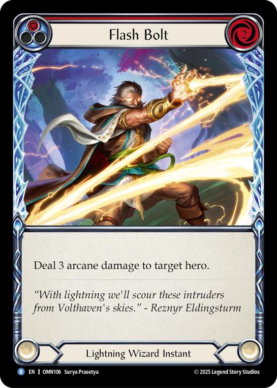 Flash Bolt (Red) [OMN106] (Omens of the Third Age)  Rainbow Foil | Boutique FDB TCG
