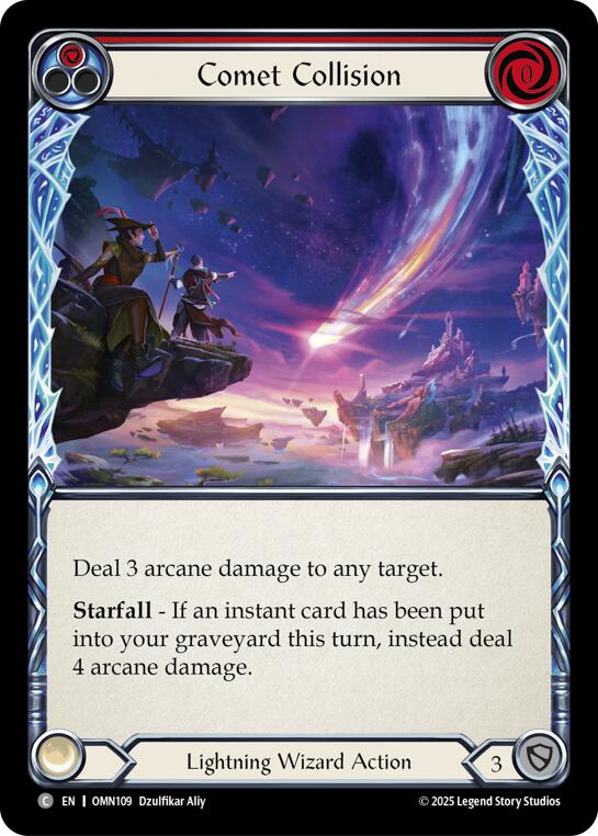 Comet Collision (Red) [OMN109] (Omens of the Third Age)  Rainbow Foil | Boutique FDB TCG