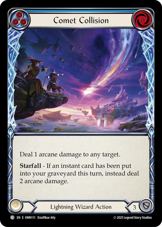 Comet Collision (Blue) [OMN111] (Omens of the Third Age)  Rainbow Foil | Boutique FDB TCG