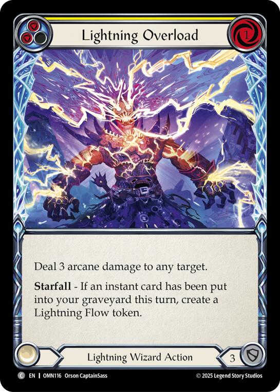 Lightning Overload (Yellow) [OMN116] (Omens of the Third Age) | Boutique FDB TCG