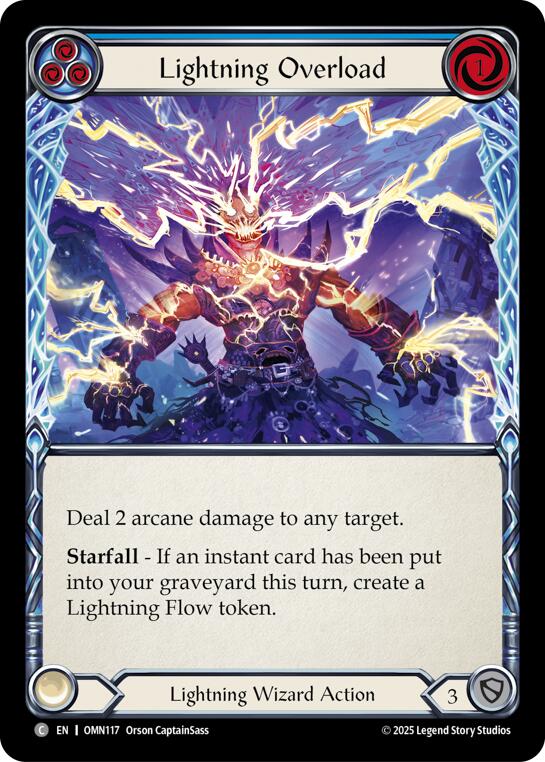 Lightning Overload (Blue) [OMN117] (Omens of the Third Age) | Boutique FDB TCG