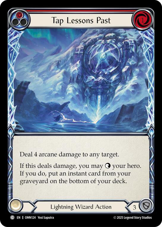 Tap Lessons Past (Red) [OMN124] (Omens of the Third Age)  Rainbow Foil | Boutique FDB TCG