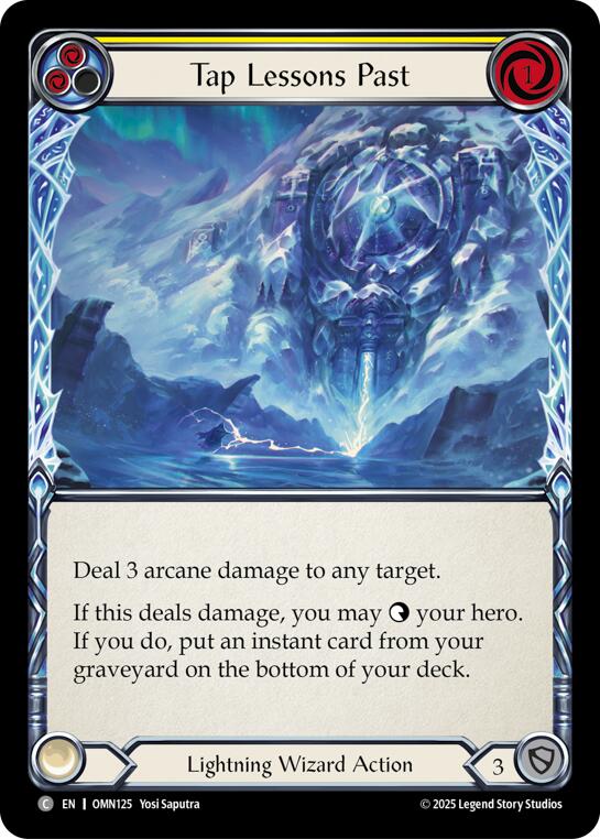 Tap Lessons Past (Yellow) [OMN125] (Omens of the Third Age)  Rainbow Foil | Boutique FDB TCG