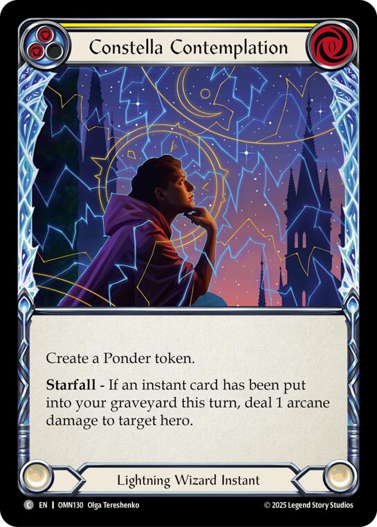 Constella Contemplation (Yellow) [OMN130] (Omens of the Third Age)  Rainbow Foil | Boutique FDB TCG