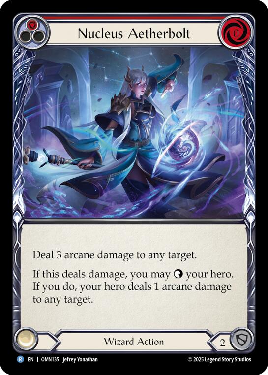 Nucleus Aetherbolt (Red) [OMN135] (Omens of the Third Age)  Rainbow Foil | Boutique FDB TCG