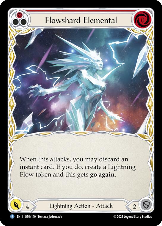 Flowshard Elemental (Red) [OMN149] (Omens of the Third Age)  Rainbow Foil | Boutique FDB TCG