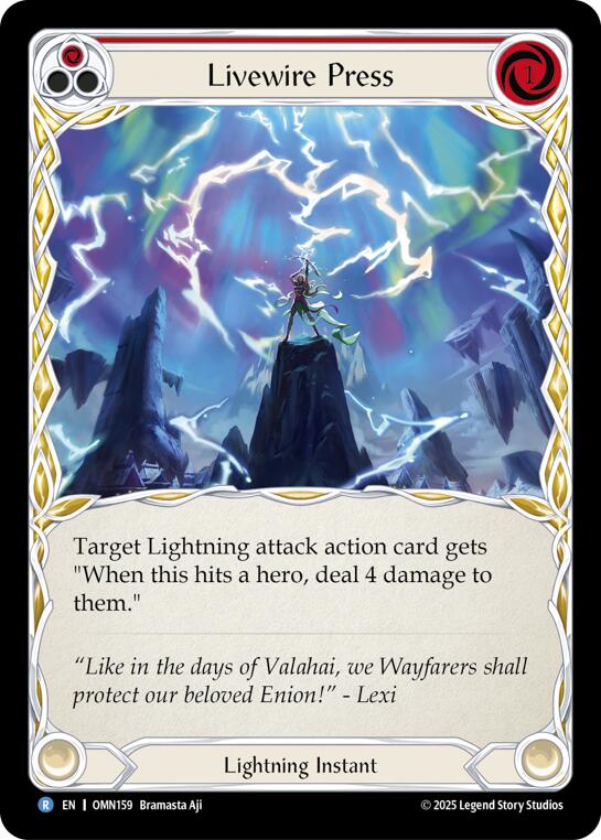 Livewire Press (Red) [OMN159] (Omens of the Third Age)  Rainbow Foil | Boutique FDB TCG