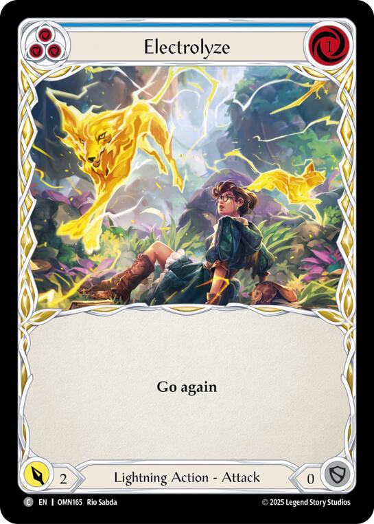 Electrolyze (Blue) [OMN165] (Omens of the Third Age)  Rainbow Foil | Boutique FDB TCG