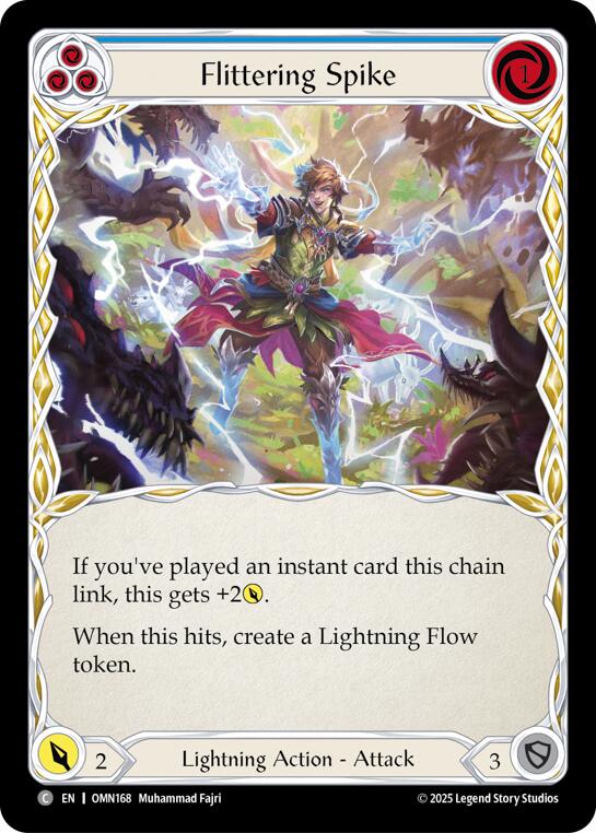 Flittering Spike (Blue) [OMN168] (Omens of the Third Age)  Rainbow Foil | Boutique FDB TCG
