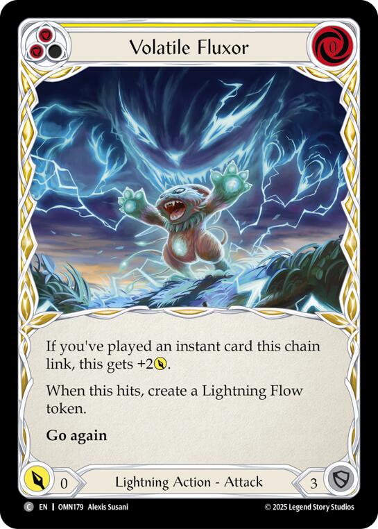 Volatile Fluxor (Yellow) [OMN179] (Omens of the Third Age)  Rainbow Foil | Boutique FDB TCG