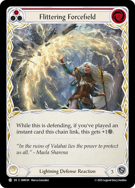 Flittering Forcefield (Red) [OMN181] (Omens of the Third Age) | Boutique FDB TCG