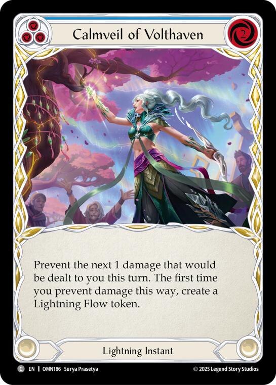 Calmveil Of Volthaven (Blue) [OMN186] (Omens of the Third Age)  Rainbow Foil | Boutique FDB TCG