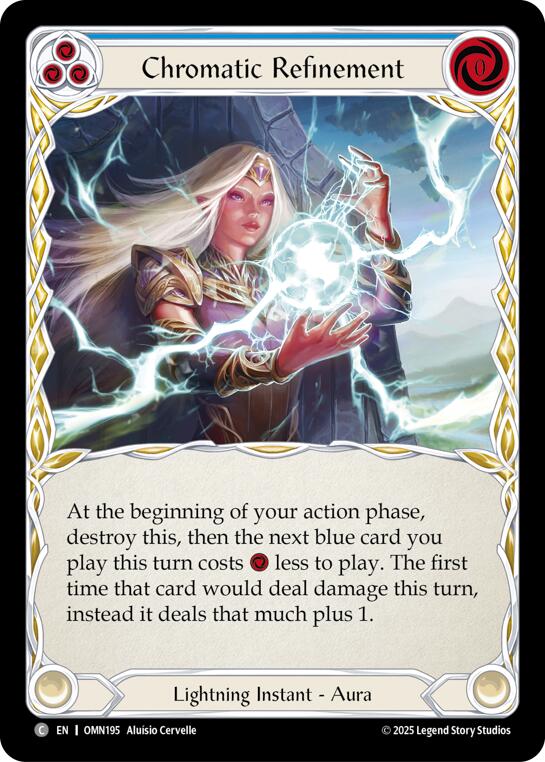 Chromatic Refinement (Blue) [OMN195] (Omens of the Third Age)  Rainbow Foil | Boutique FDB TCG