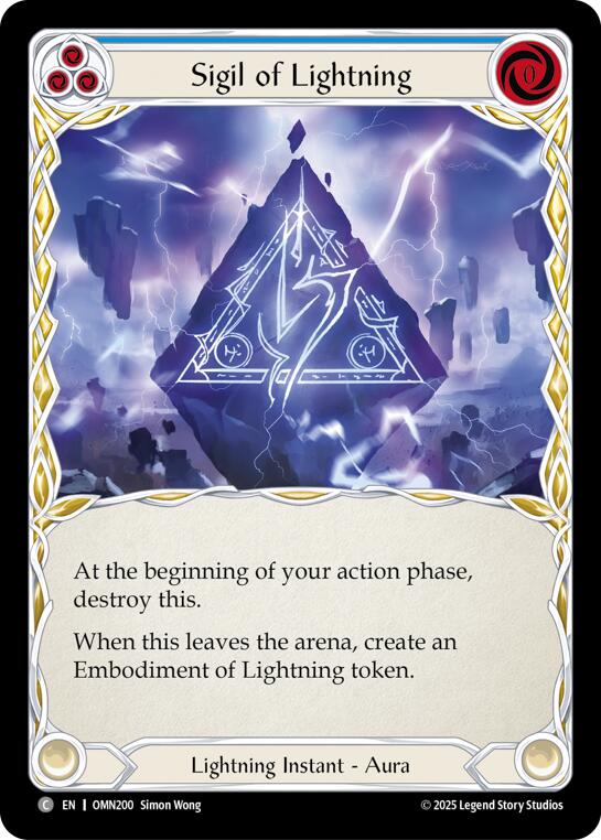 Sigil Of Lightning (Blue) [OMN200] (Omens of the Third Age) | Boutique FDB TCG