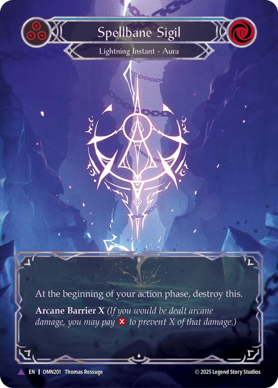 Spellbane Sigil (Blue) (Marvel) [OMN201] (Omens of the Third Age)  Cold Foil | Boutique FDB TCG