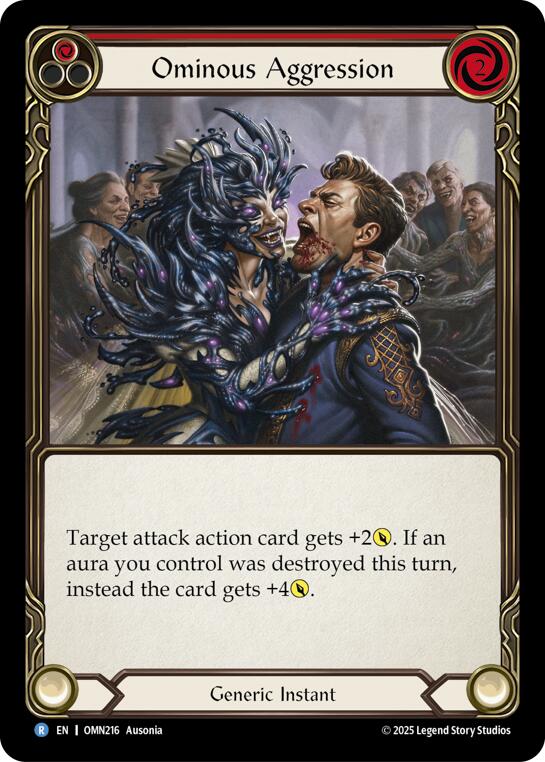 Ominous Aggression (Red) [OMN216] (Omens of the Third Age) | Boutique FDB TCG