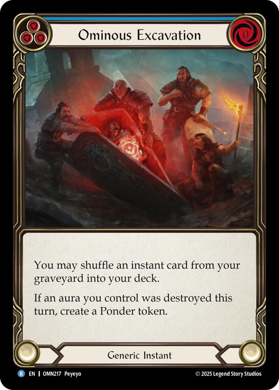 Ominous Excavation (Blue) [OMN217] (Omens of the Third Age) | Boutique FDB TCG