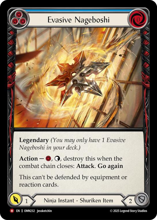 Evasive Nageboshi (Blue) [OMN232] (Omens of the Third Age) | Boutique FDB TCG